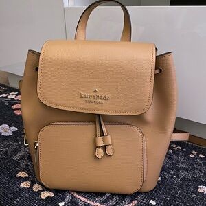 Kate Spade Tan Leather Backpack